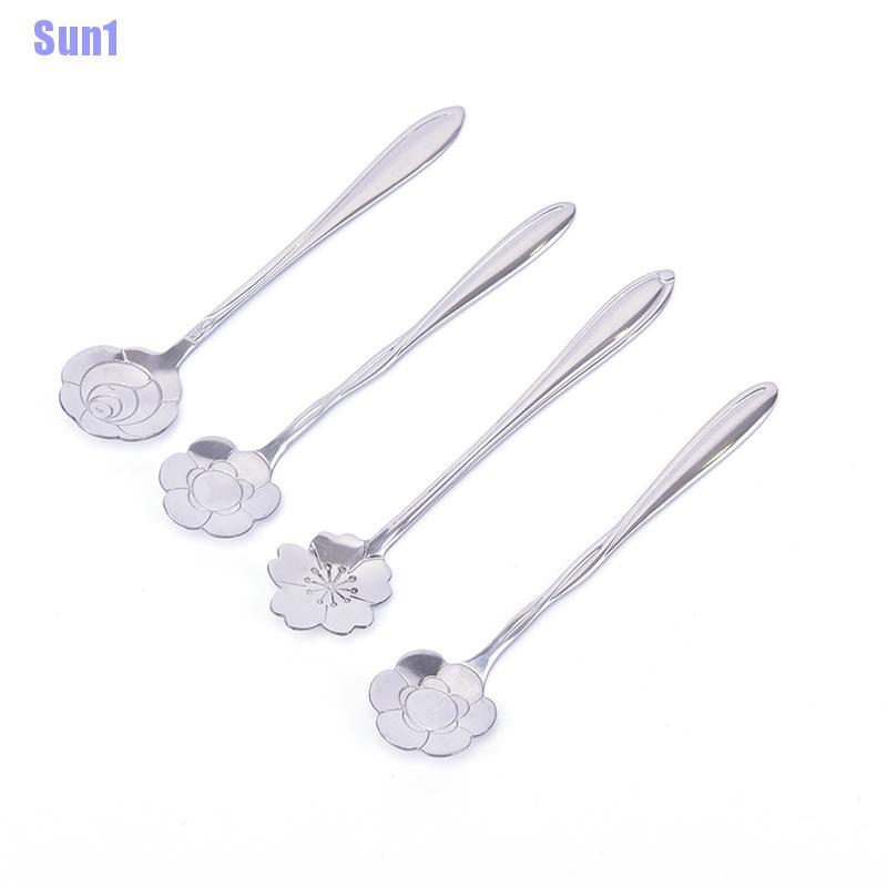 Thìa Thép Không Gỉ Sun1 Với Hoa