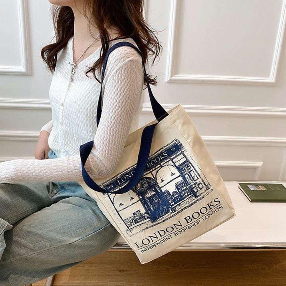 ROSE Túi Xách Vải Canvas Thời Trang Tiện Lợi Cho Nữ
