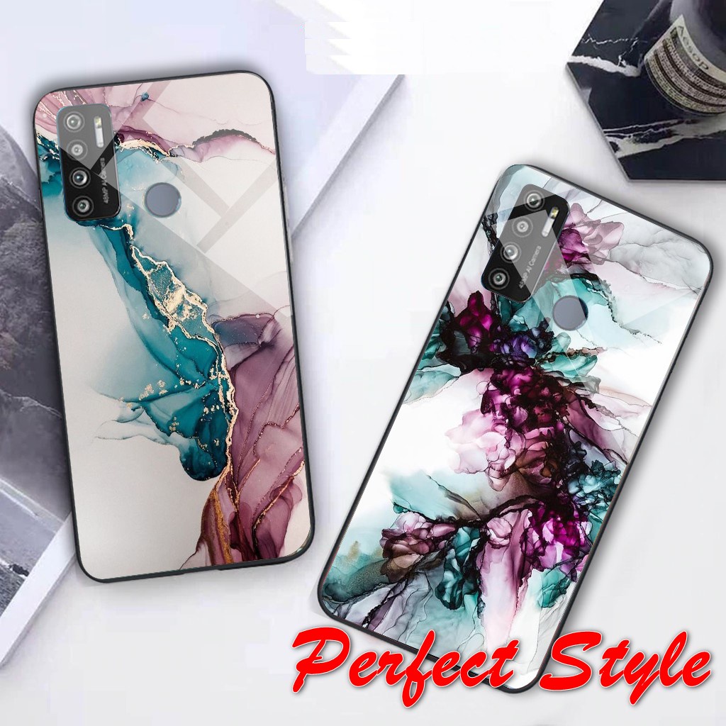 Ốp Lưng Phủ Bóng Vân Đá Tecno pova 2 3 Spark 7 7T / Spark 6 go Spark 8c