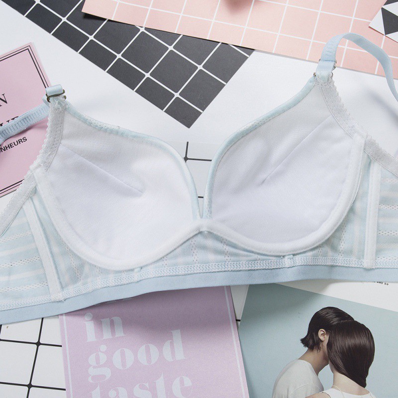 Set đồ lót cotton họa tiết kẻ sọc cho nữ | BigBuy360 - bigbuy360.vn