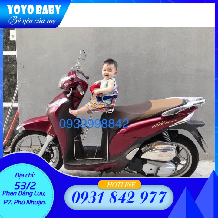 Ghế ngồi xe máy cho bé xe Sh mode có vòng |YoYo Baby