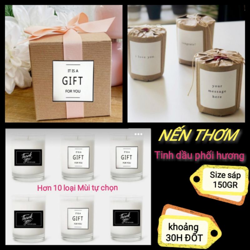 (Hơn 10 LOẠI - TỰ CHỌN MÙI) Nến Thơm Phòng, Nến Tinh Dầu Thư Giãn, Giảm Stress 150GR -  9293store - 9293decorcandle