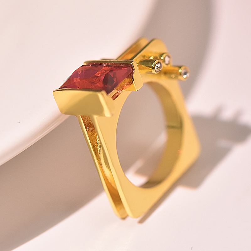 (Hàng Có Sẵn) Nhẫn Mạ Vàng 18k Sang Trọng