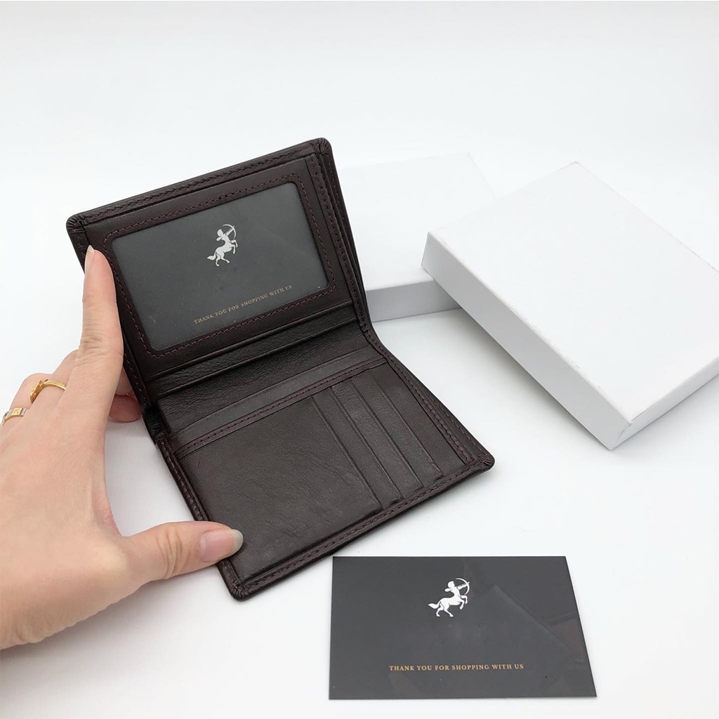 Ví nam da bò nguyên tấm dáng đứng thương hiệu N&amp;L Leather độ bền trên 6 năm