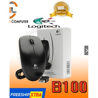 Chuột máy tính có dây Logitech B100 bấm êm DGW phân phối-DGW