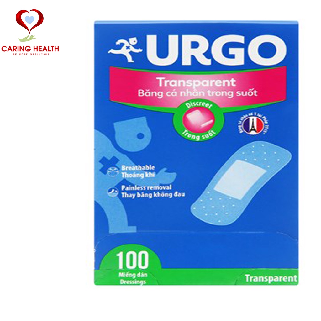 Băng cá nhân trong suốt Urgo Transparent
