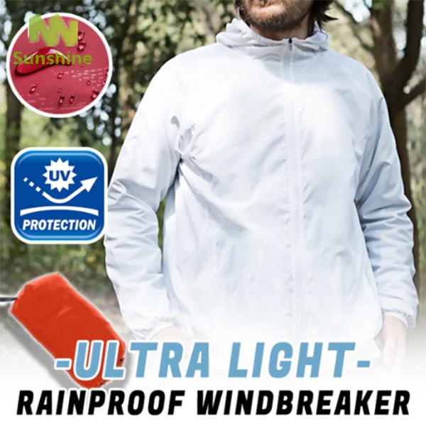 ♥♣♥ Ultra-Light Rainproof Windbreaker Jacket Breathable Waterproof Windproof for Women Men