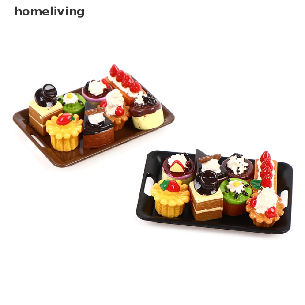 Bộ 8 Bánh Ngọt Mini Tỉ Lệ 1 / 12 Cho Nhà Búp Bê