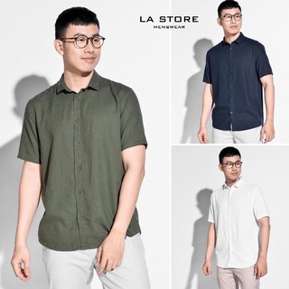 [ROUTINE] Áo sơ mi tay ngắn nam vải linen (vải lanh cao cấp) SHS002