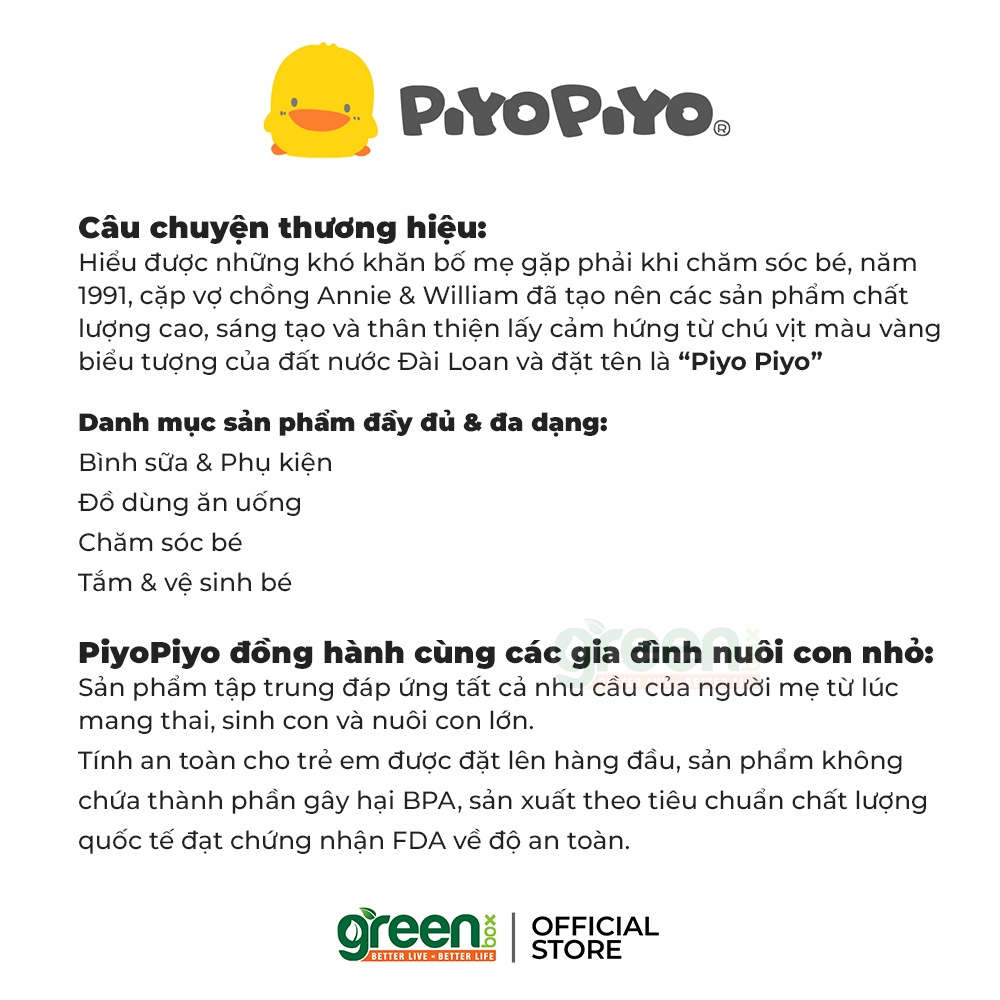 Hộp chia sữa 4 tầng Piyo Piyo, dạng nắp xoay có phễu đổ vào bình sữa