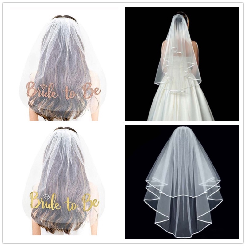 Mạng Che Mặt Chữ Bride Will Be Cho Tiệc Cưới