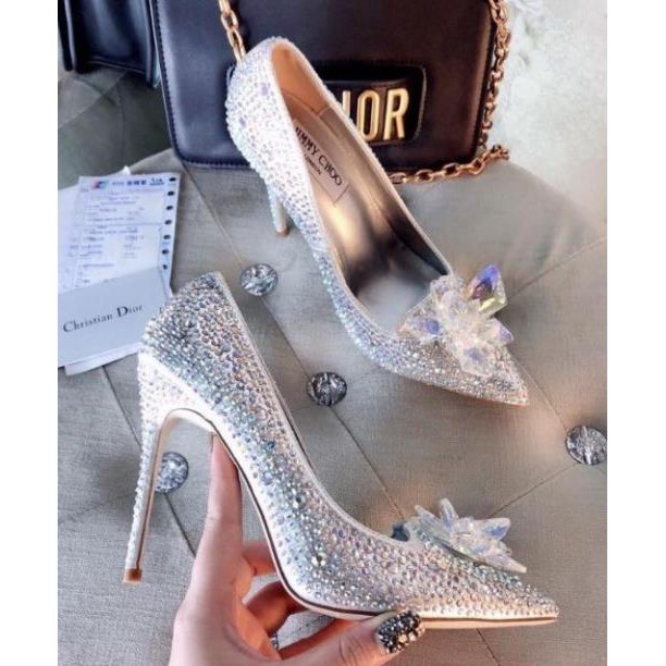 xa kho RẺ ĐẸP J Giày cao gót nạm đá hoa 10p jimmy choo fullbox cao cấp . . HÚT hồn quý cô 1. Mã001 . 2020 .. .. . . .