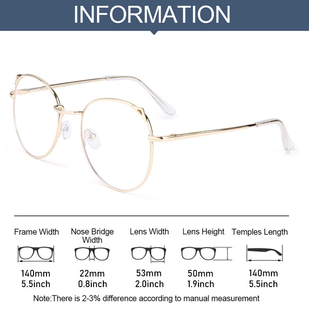 Mắt Kính Chống Ánh Sáng Xanh Gọng Siêu Nhẹ Hình Tai Mèo Dễ Thương Thời Trang Cho Nam Và Nữ