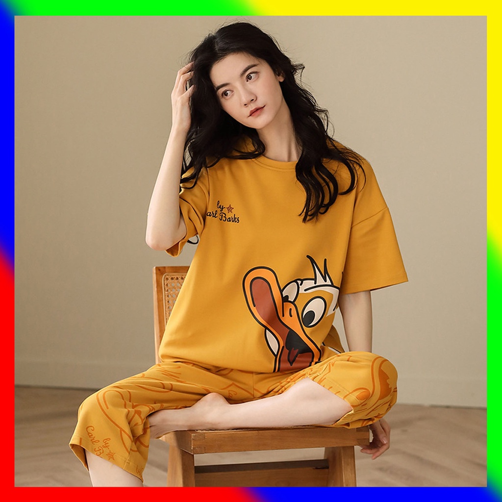 Đồ bộ nữ mặc nhà ( Lửng Lỡ ) thời trang mới nhất - Chất liệu Cotton cao cấp