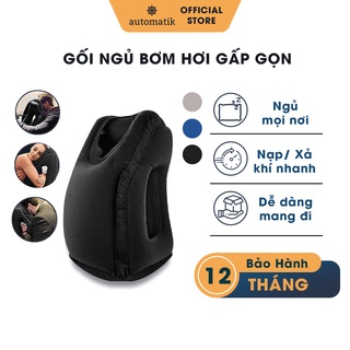 [SIÊU MỀM MẠI] Gối Ngủ Văn Phòng, Máy Bay, Gối Ngủ Bơm Hơi Gấp Gọn Cầm Tay - Automatik
