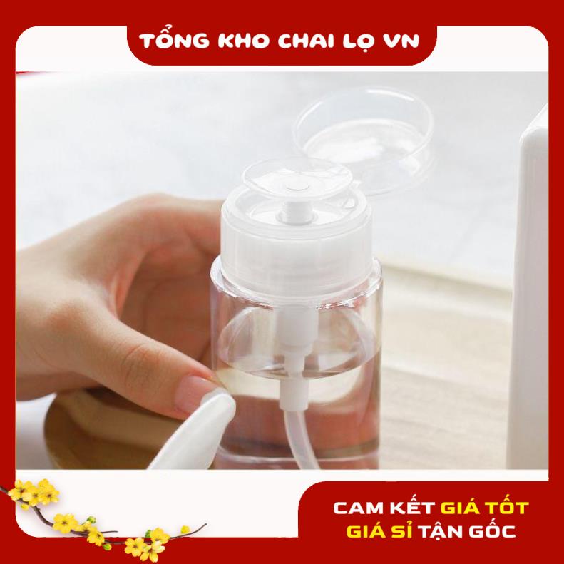[SIÊU RẺ] [120ml,150ml,200ml] Chai Nhựa Pet Chiết Mỹ Phẩm Toner Có Nút Nhấn Tiện Lợi , Lọ Chiết Nước Tẩy Trang .