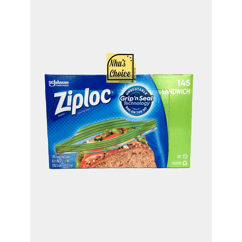 Túi dự trữ Ziploc | Storage | Grip'n Seal | Sandwich 16.5x14.9cm