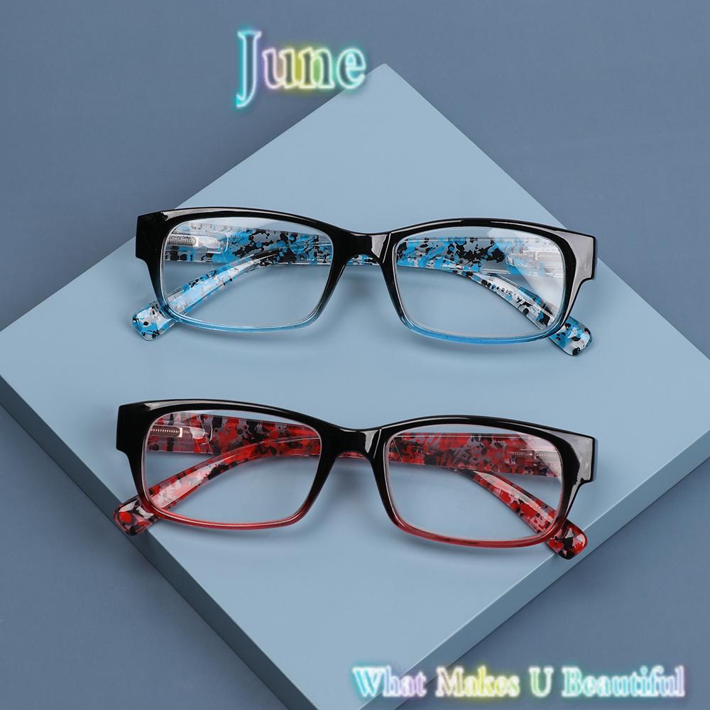 JUNE +1.0~+4.0 Presbyopia Eyeglasses HD Clear Lens Gradient Reading Glasses TR90 For Women&Men Ultralight Resin Eyewear/Multicolor