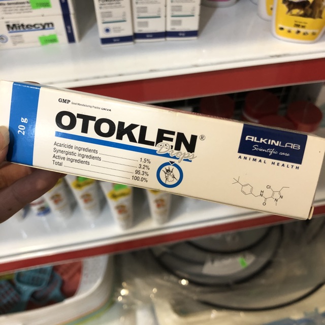 Trị viêm tai, rận tai cho chó mèo ALKIN OTOKLEN/OTOCLIN 20g