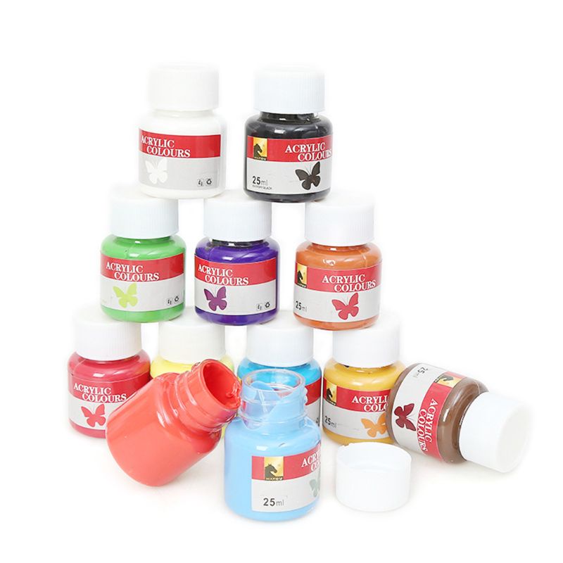 Bộ 12 Màu Acrylic Dùng Vẽ Tranh Thủ Công Không Độc Hại
