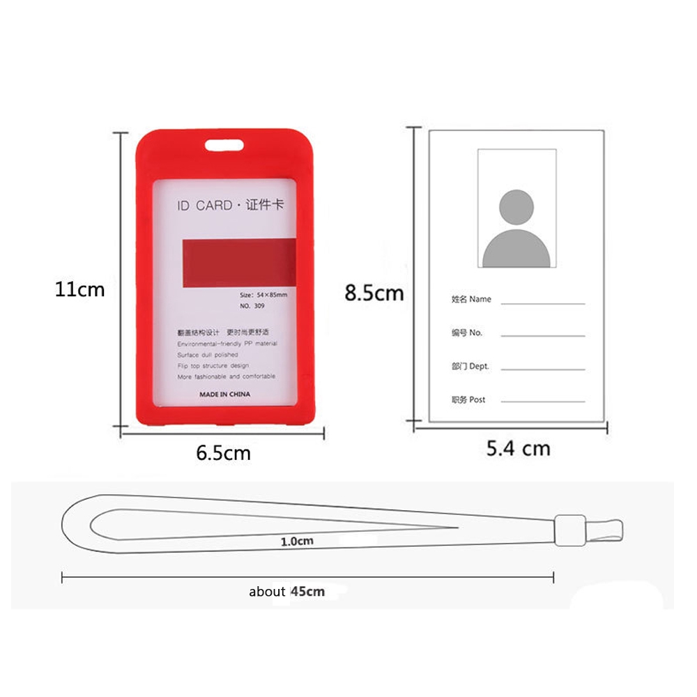 Dụng cụ đeo thẻ bằng silicone độ bền cao tiện dụng cho học sinh/nhân viên văn phòng