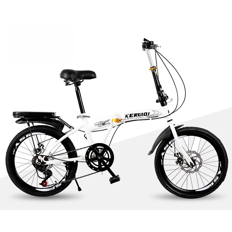 Xe đạp gấp thể thao điều chỉnh nhiều tốc độ có phanh đĩa 20 inch - có ảnh thật