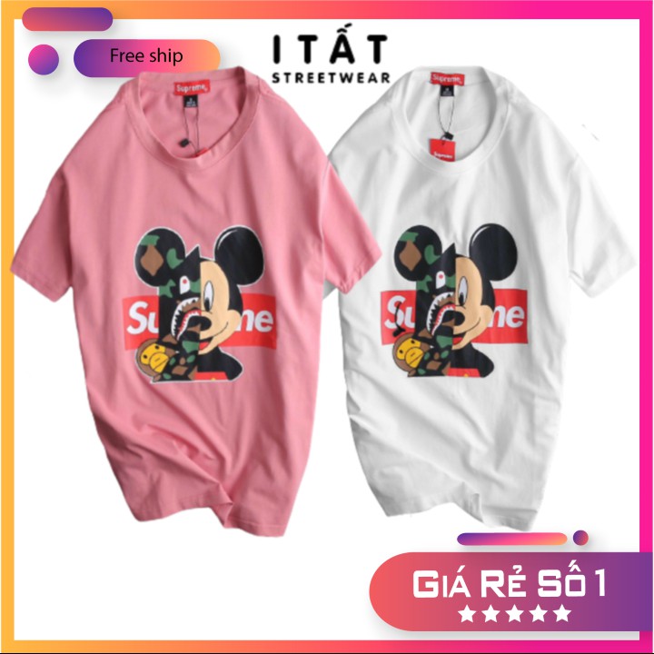 cotton phông Trắng Hồng , thời trang nam nữ unisex streetwear