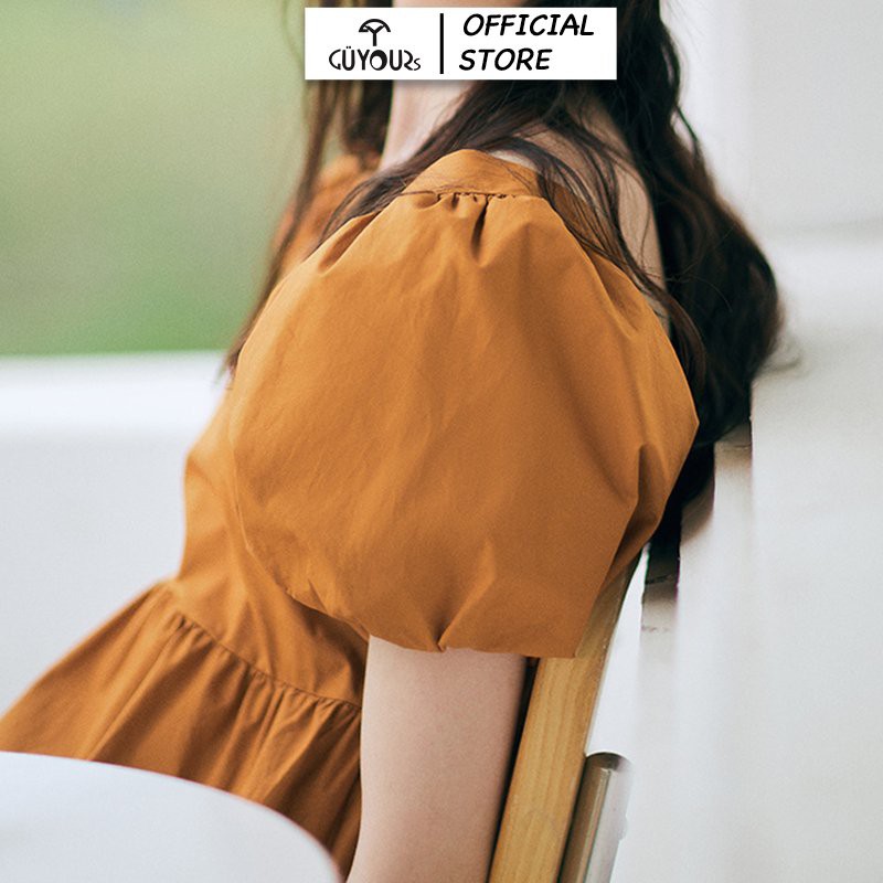 Đầm Babydoll Ulzzang GUYOURs váy cổ vuông trẻ trung đủ size GUV111 | BigBuy360 - bigbuy360.vn