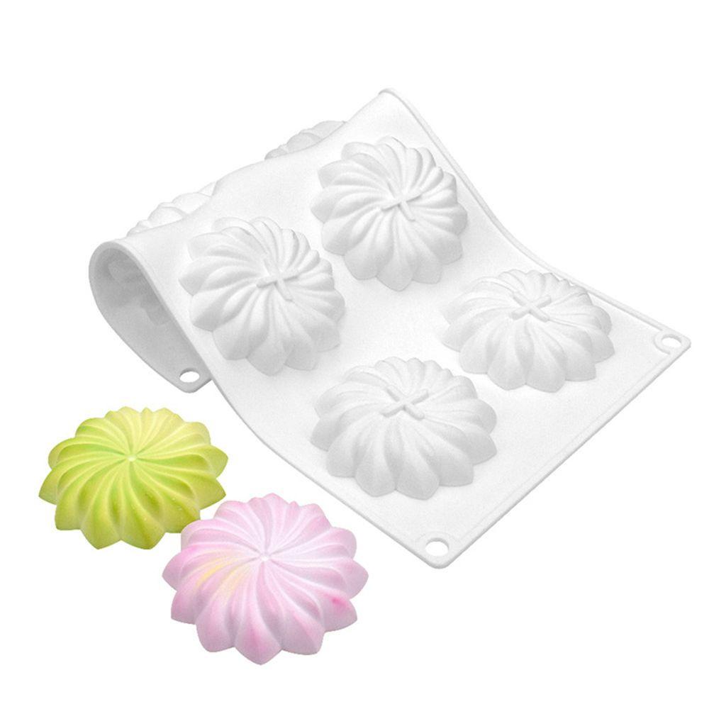 WTTLE Khuôn Làm Xà Phòng Handmade 6 Ngăn Hình Hoa 3D
