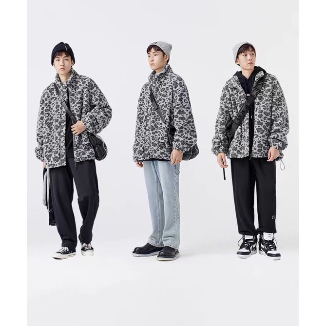 ÁO KHOÁC LÔNG HOẠ TIẾT BÁO AUTH TUỒN PEACEBIRD UNISEX CỰC CHẤT