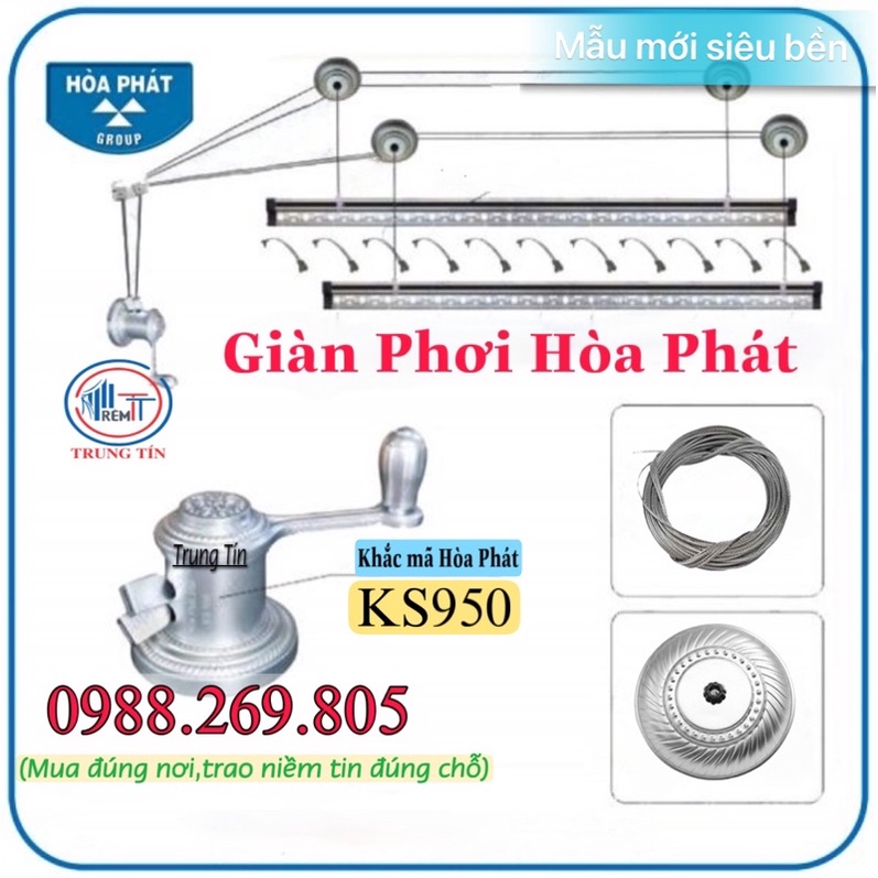 (CHÍNH HÃNG) Giàn phơi thông minh Hoà Phát siêu bền