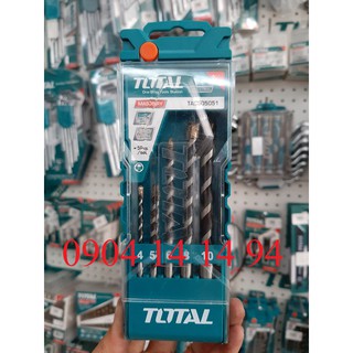 BỘ 5 MŨI KHOAN BÊ TÔNG ĐUÔI TRƠN TOTAL TACSD5051