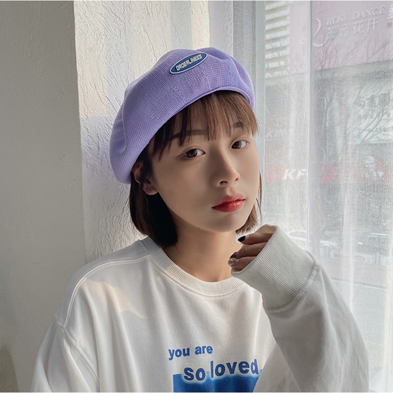 Mũ Beret Vải Cotton Lanh Mỏng Thoáng Khí Phong Cách Nhật Bản Dễ Phối Đồ Thời Trang Mùa Hè Cho Nữ