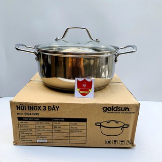 Nồi 3 đáy goldsun 20cm hkm
