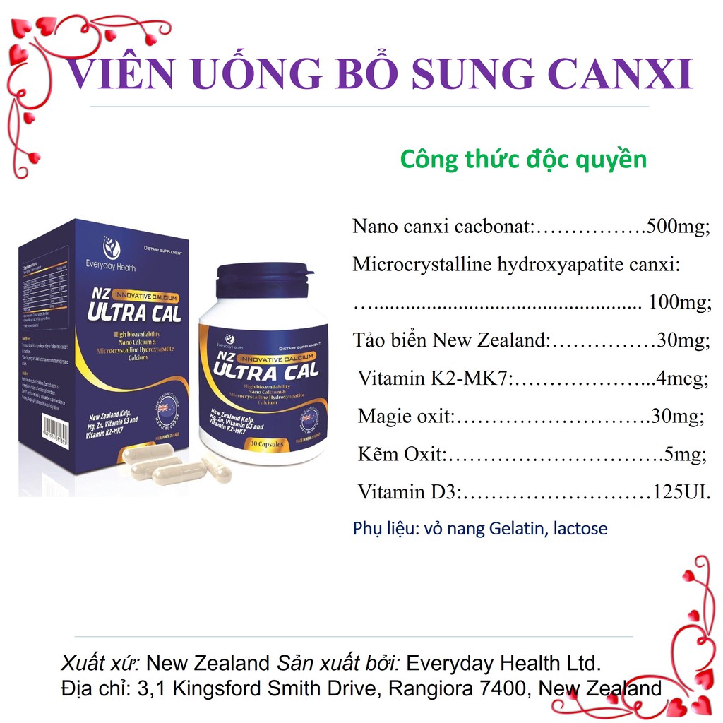 [BỔ SUNG CANXI] Viên uống bổ sung Calci cho phụ nữ mang thai và người thiếu calci người bị còi xương loãng xương | BigBuy360 - bigbuy360.vn