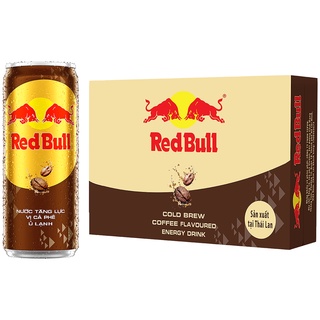 Thùng 24 lon Nước tăng lực Red Bull vị cà phê ủ lạnh lon 250 ml