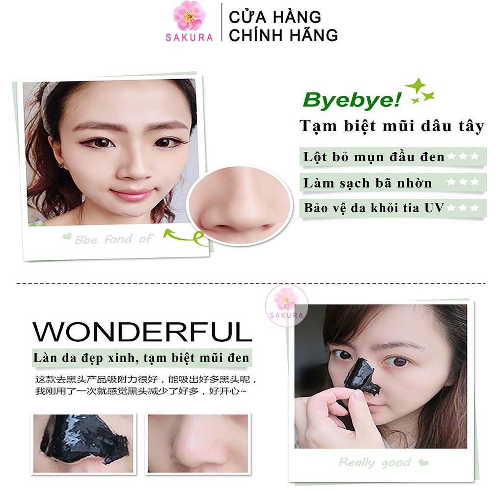 Gel lột mụn than tre hoạt tính keo gel mặt nạ lột mụn cám đầu đen than tre nội địa trung Bioaqua Images 60g