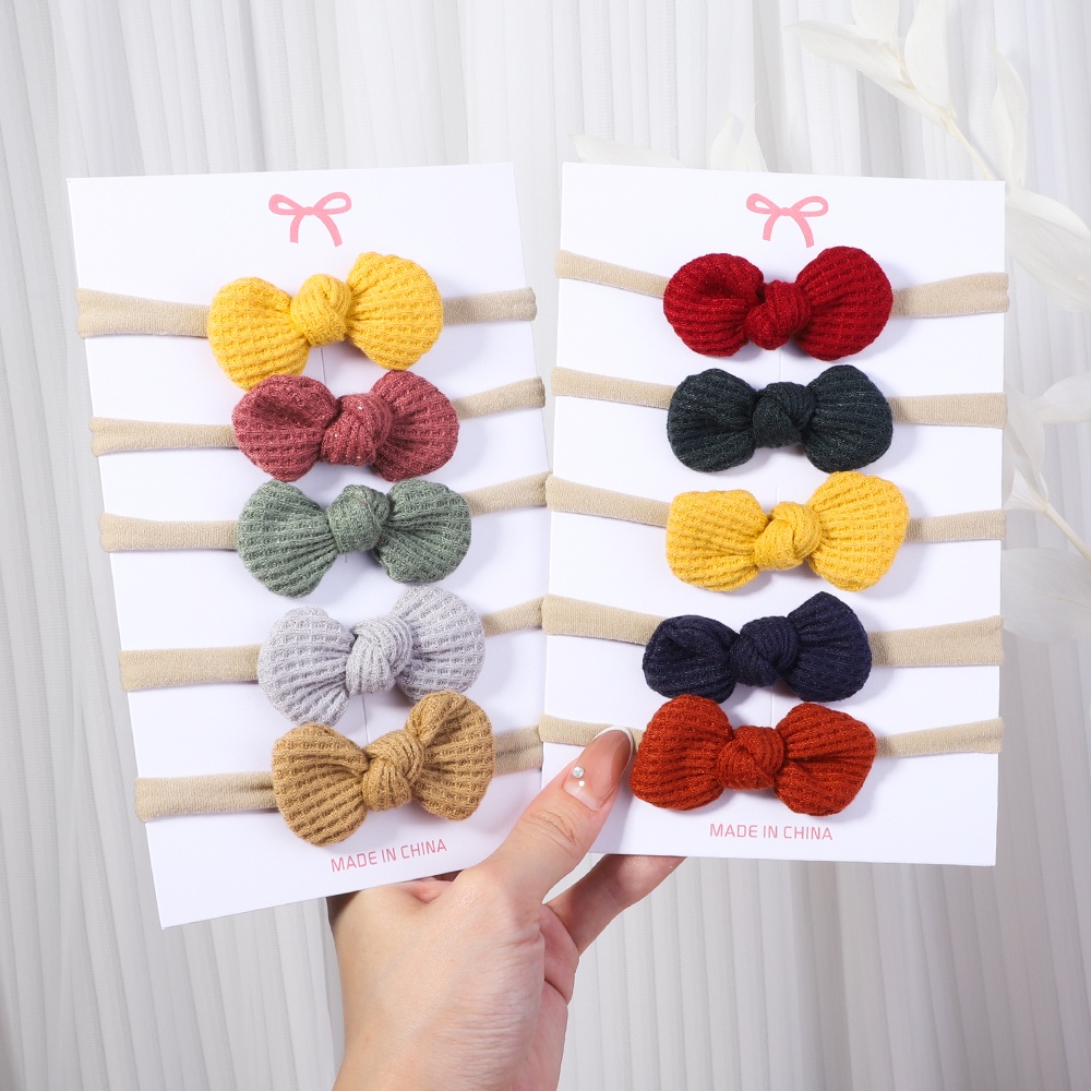 Set 5 băng đô đội đầu KIDSBOWS đính nơ xinh xắn thời trang cho bé gái
