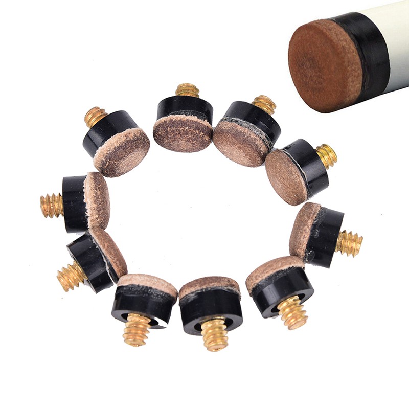 Set 10 đầu cây cơ bida có đai ốc dùng thay thế tiện dụng