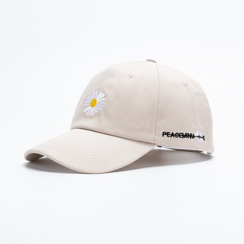 Thanh lý dưới giá nhập Mũ, nón lưỡi trai thêu hoa cúc nhỏ xinh đi du lịch, đi chơi mùa hè