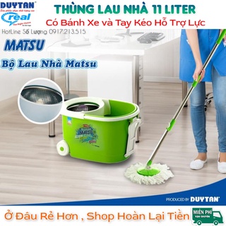 { Tổng kho giá rẻ }Bộ thùng lau nhà duy tân MATSU 11 Lít -Có bánh xe và tay kéo 🚀HOẢ TỐC Tp.HCM🚀