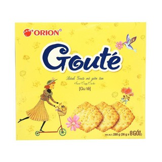 Bánh quy mè giòn tan goute orion hộp 4 gói/ 8 gói