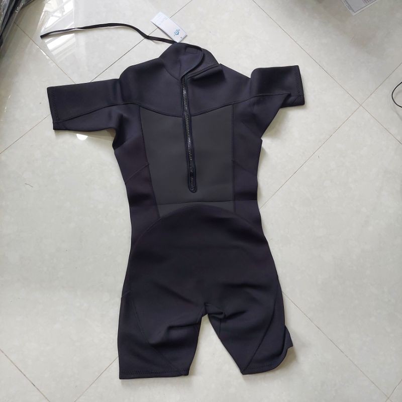 Bộ đồ bơi ngắn tay giữ nhiệt 2mm cho nam size 50-95kg cản gió, giữ ấm, bộ lặn nam