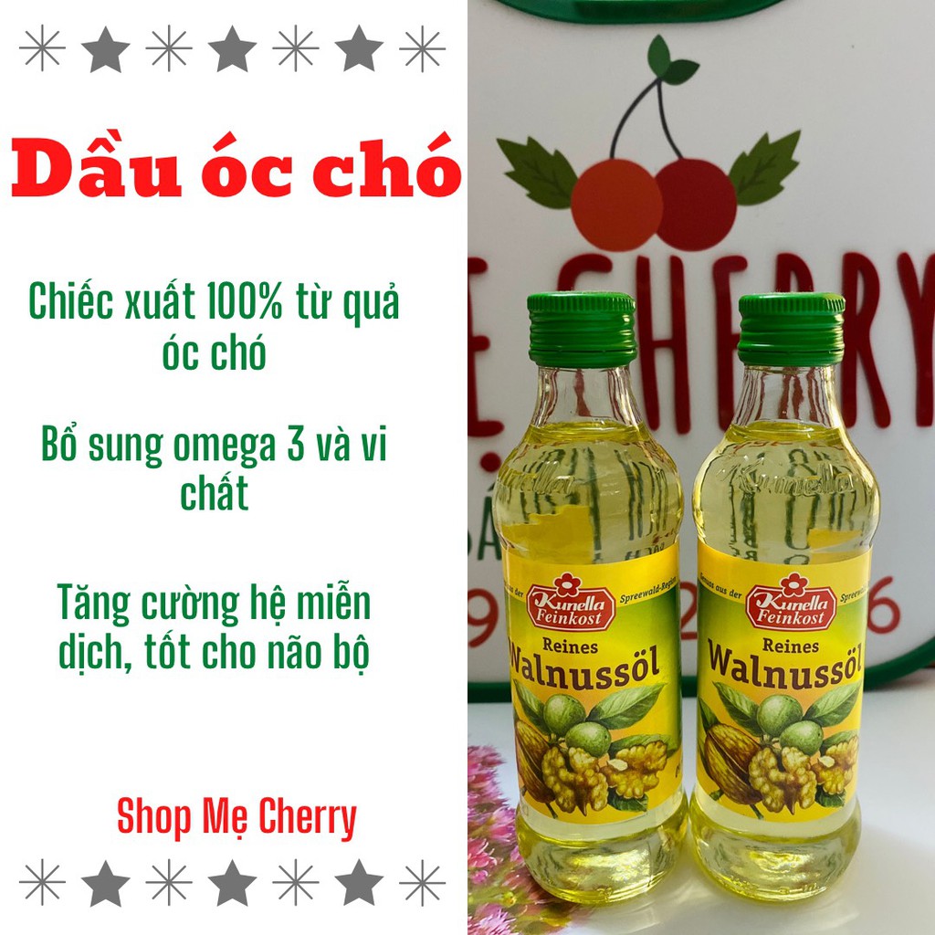 Dầu óc chó Kunella Đức 100ml cho bé ăn dặm