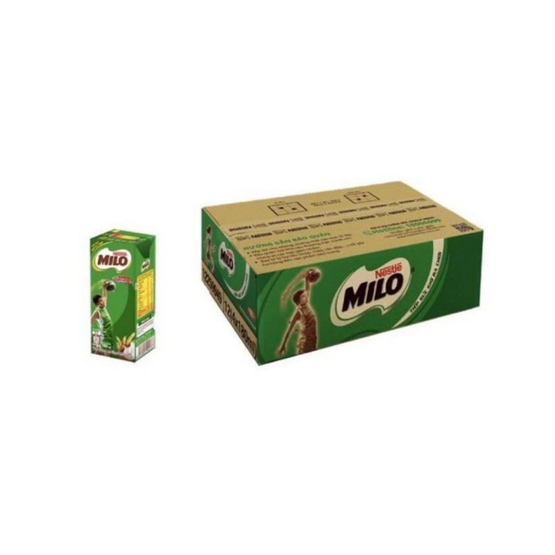 (Hàng sẵn) Thùng 48 hộp Sữa milo có / ít đường 180ml - Date luôn mới