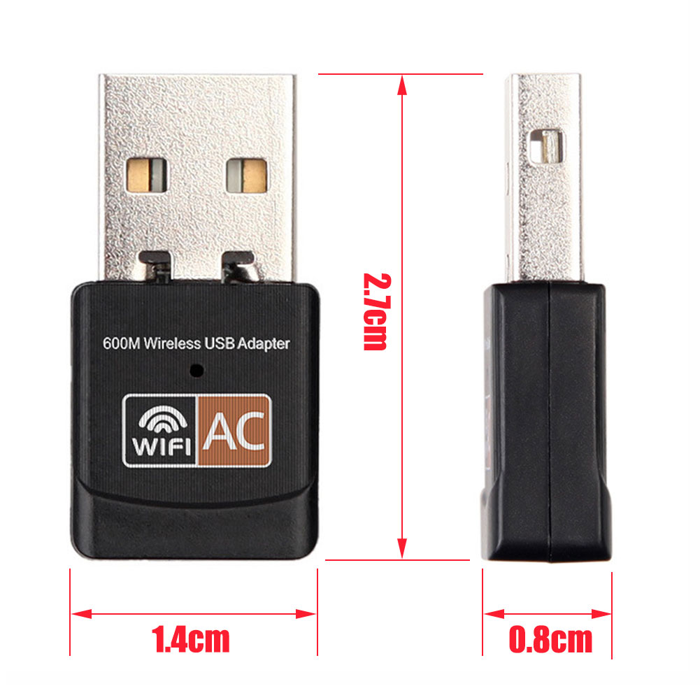 Bộ chuyển đổi Wifi USB Wifi 5Ghz Bộ điều hợp Wi-Fi USB AC 600Mbps Bộ điều hợp Wi-fi Băng tần kép