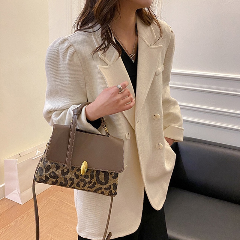 Túi xách IELGY đeo chéo họa tiết da báo sức chứa lớn phong cách hàn quốc