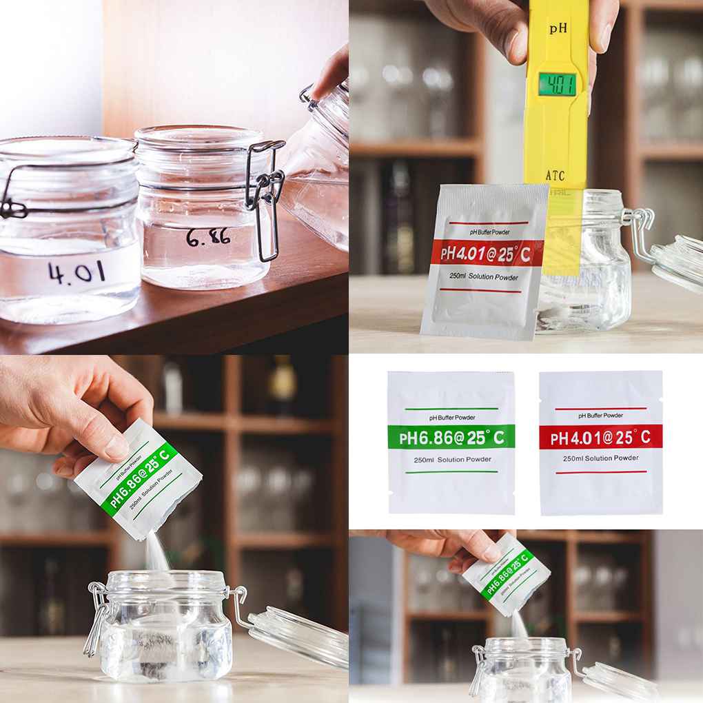 20pcs/set PH Test Meter Measure Calibration Solution PH Buffer Powder 4 01/6 86 Calibration Point