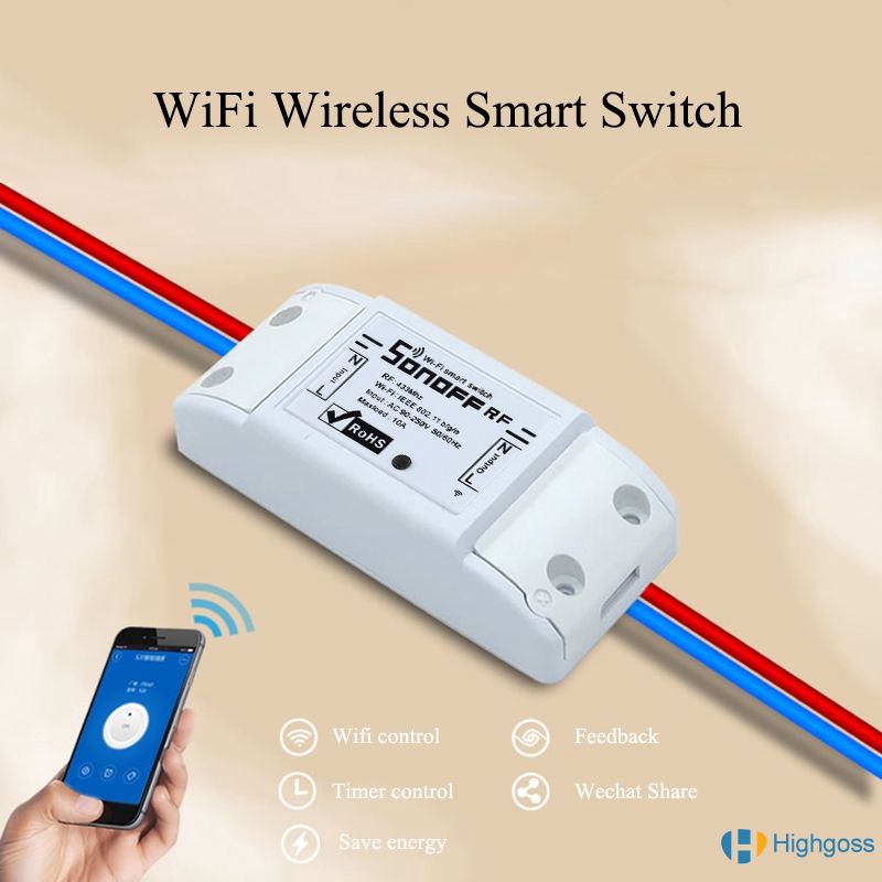 【COD】 WiFi Wireless Smart Home Automation 433Mhz RF Remote Switch Module For Sonoff RF