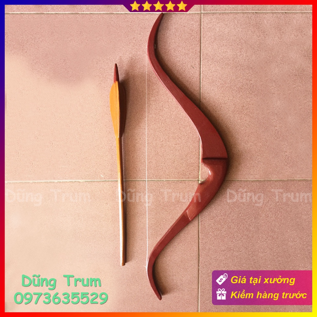 Cung tên biểu diễn chất liệu gỗ, đạo cụ cung tên đóng kịch biểu diễn